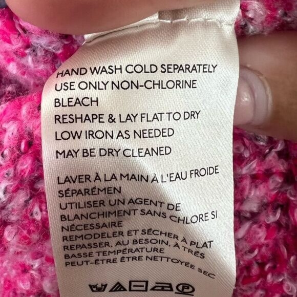 Free People Pink Prickly Pear Boho Oversized BFF Open Cardigan Large - Picture 13 of 14